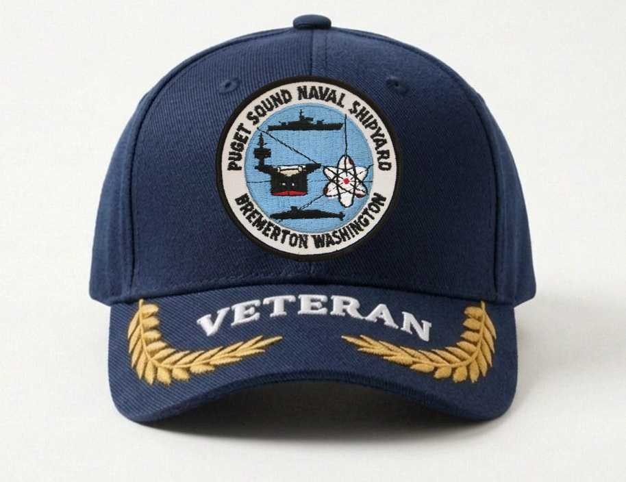 Customized Name Embroidered Hat Puget Sound Naval Shipyard, Veteran Cap,  Gift