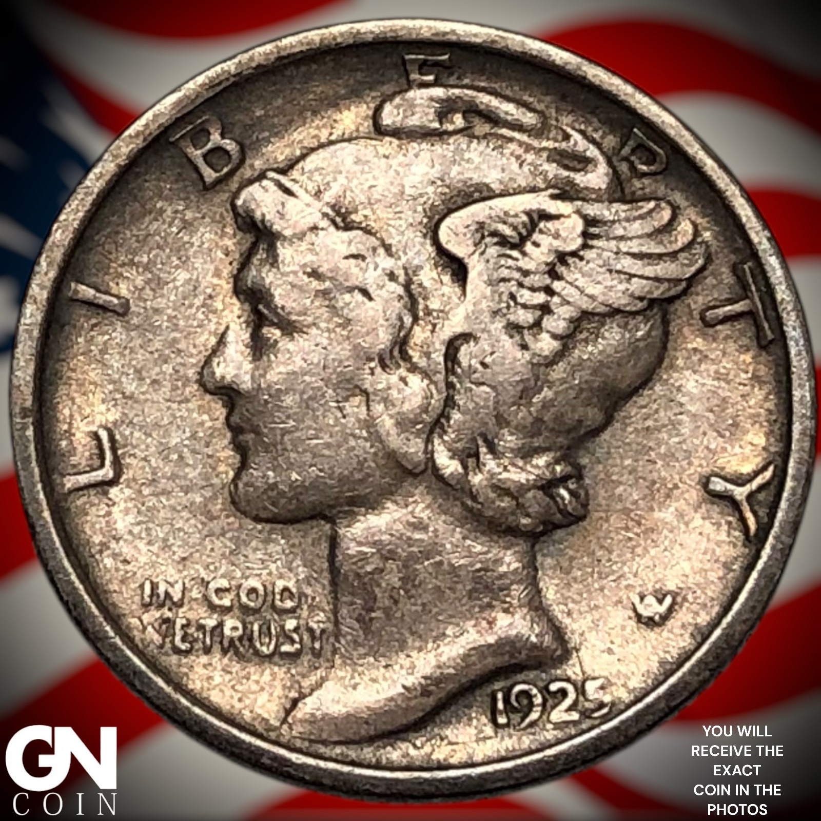 1925 D Mercury Dime Z7521