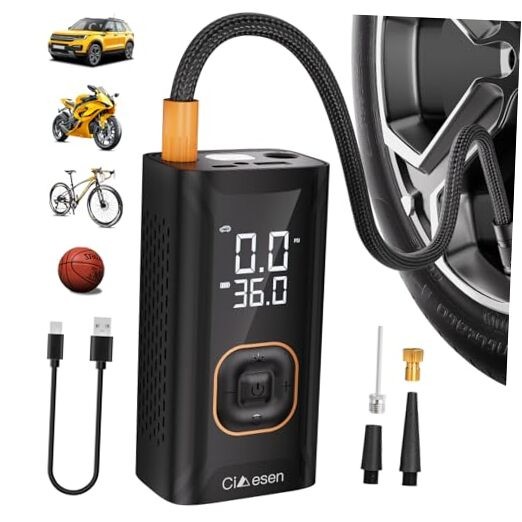 Tire Inflator Portable Air Compressor, 150PSI Portable Air Compressor with 007