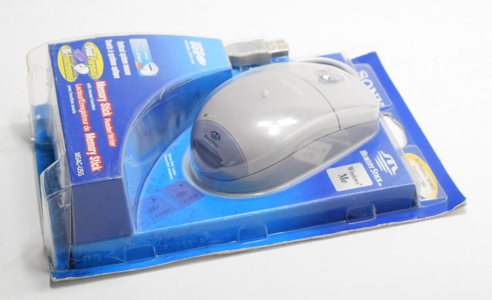 Vintage NOS Sony Memory Stick Reader Writer USB Optical Mouse MSAC-US5 Japan