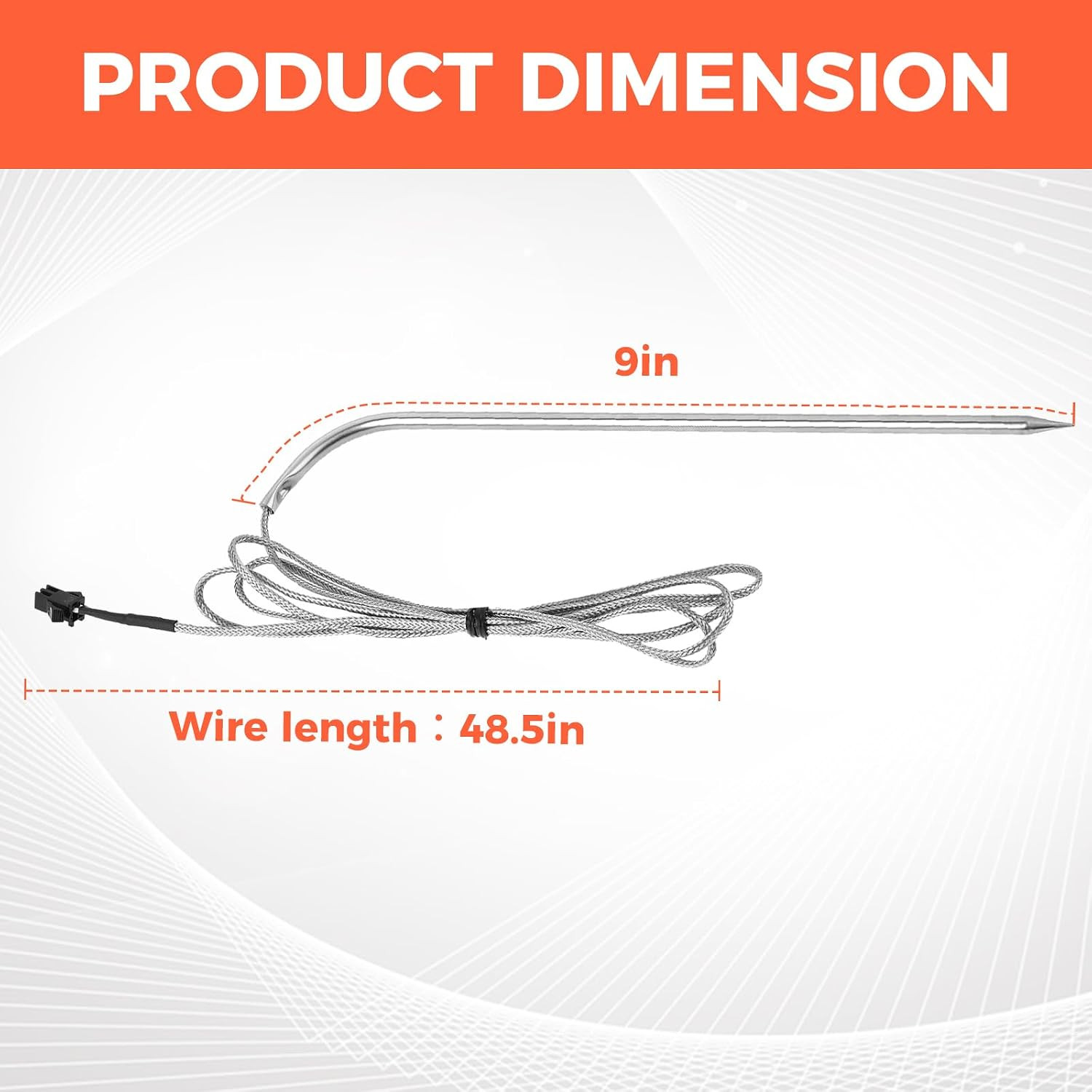 9007080006 Meat Probe Replacement, Temperature Probe Replacement for Masterbuilt