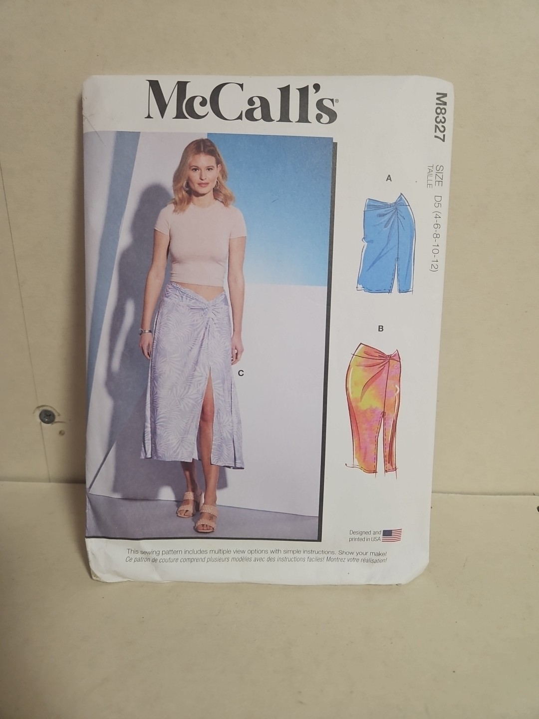 MCCALLS PATTERN 8327  SKIRTS  KNIT  MISSES SIZES  4 6 8 10 12  UNCUT
