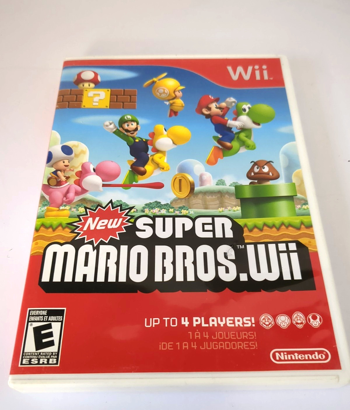 New Super Mario Bros Wii for Nintendo Video Game RED Case Only Wii NO GAME