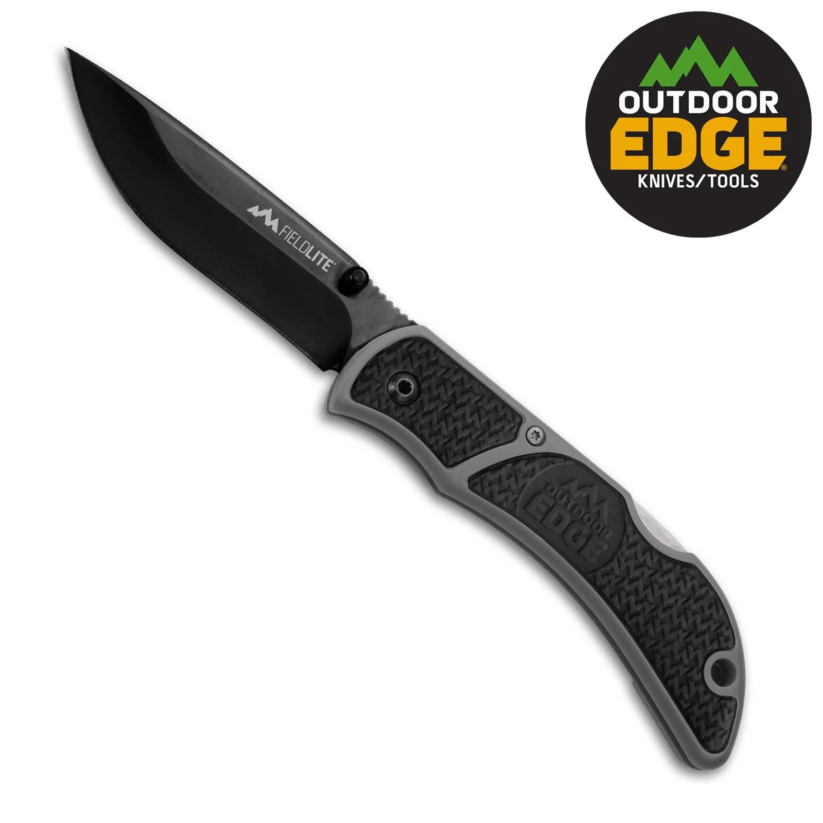 New Outdoor Edge FieldLite Lockback Folding Knife, Black FLK-33C