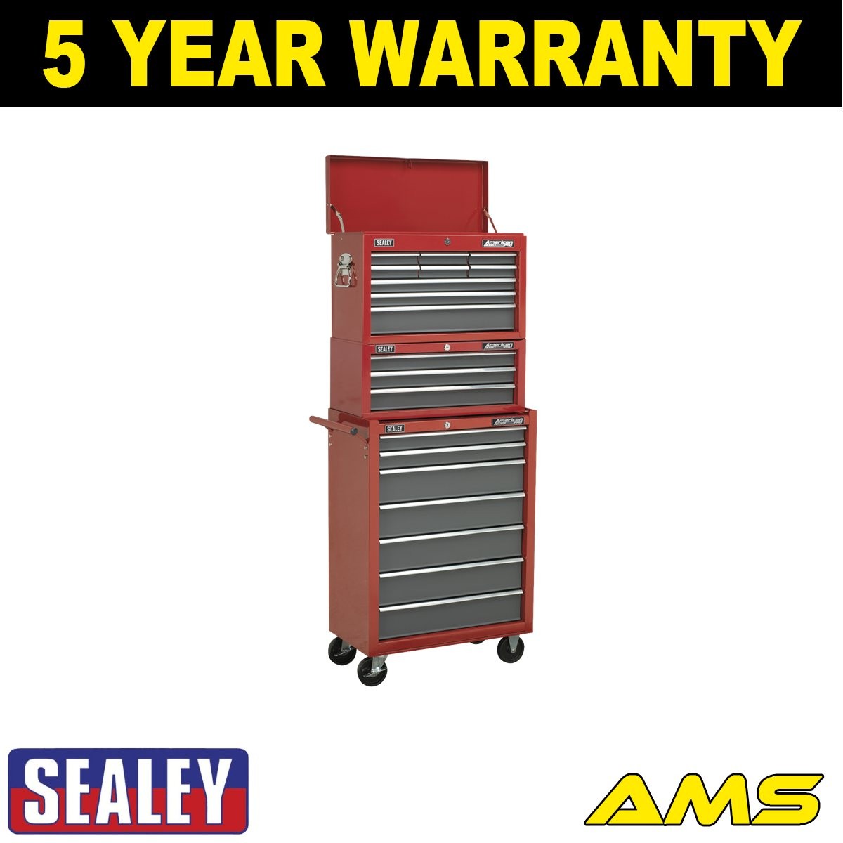 Sealey American PRO� Topchest 9 Drawer Red/Grey AP22509BB