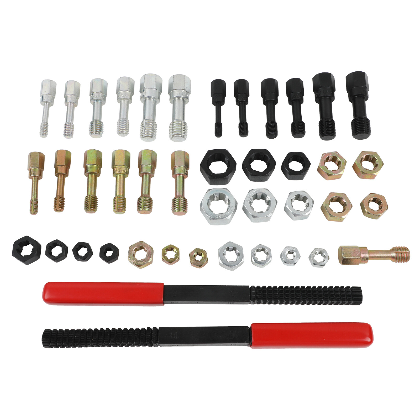 UNC/UNF/Metric Thread Repair Kit Thread Restorer Tool 42PCS Thread Chaser Set