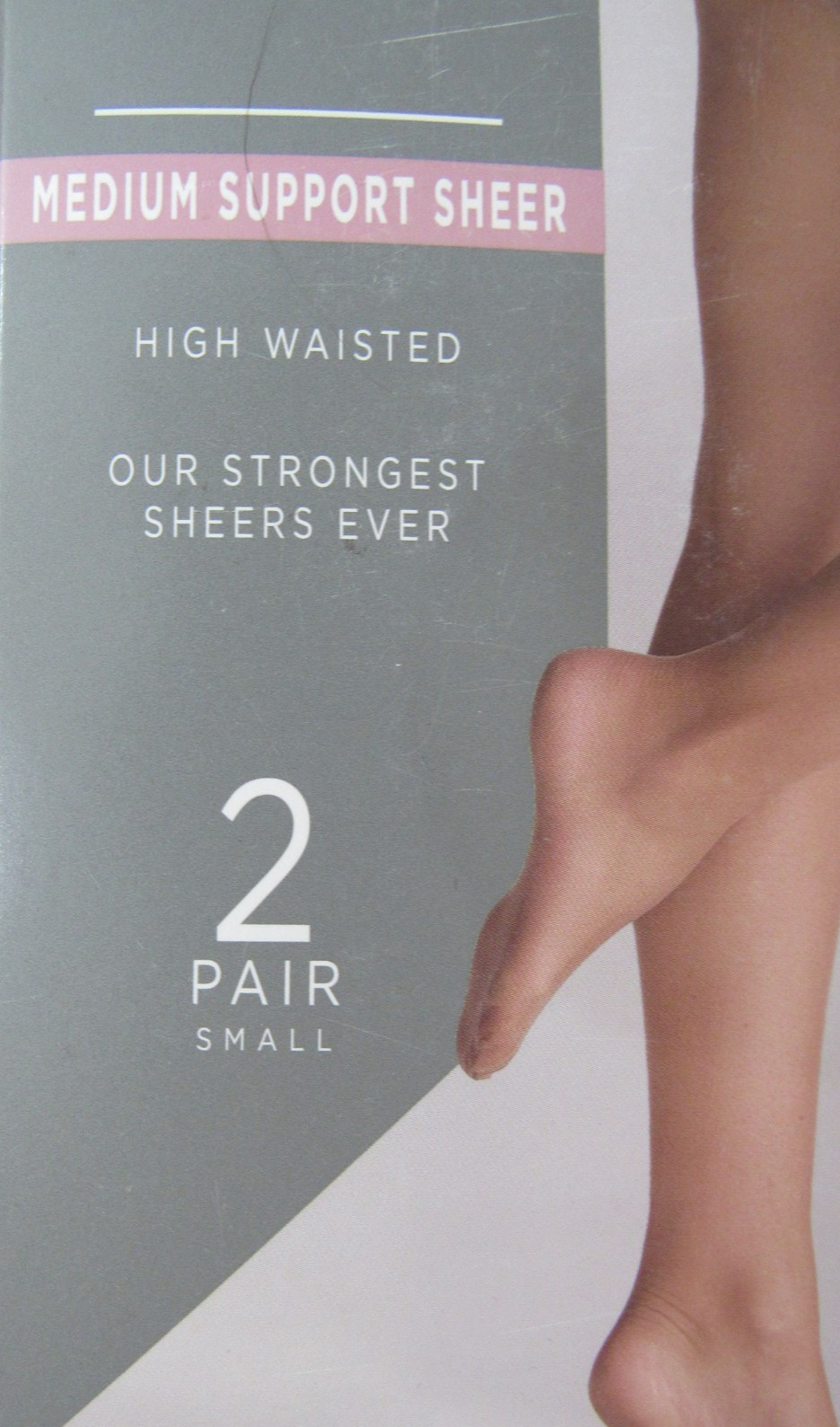 New Silk Impressions Medium Sup Sheer Nylons 2 Pair Size S Coffee Bean 30 Denier