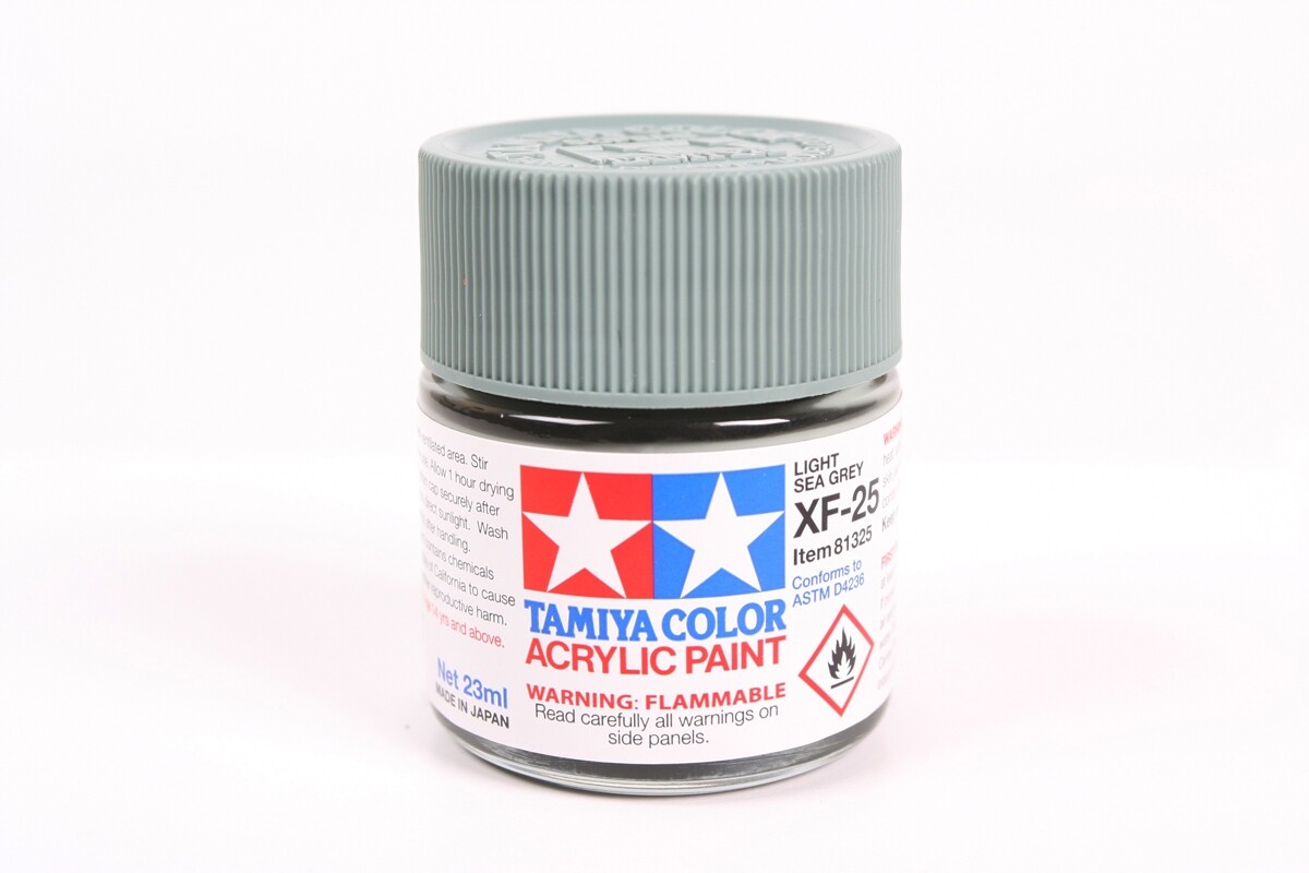 Tamiya 81325 XF-25 Light Sea Gray Acrylic Paint 23ml Large Bottle - US