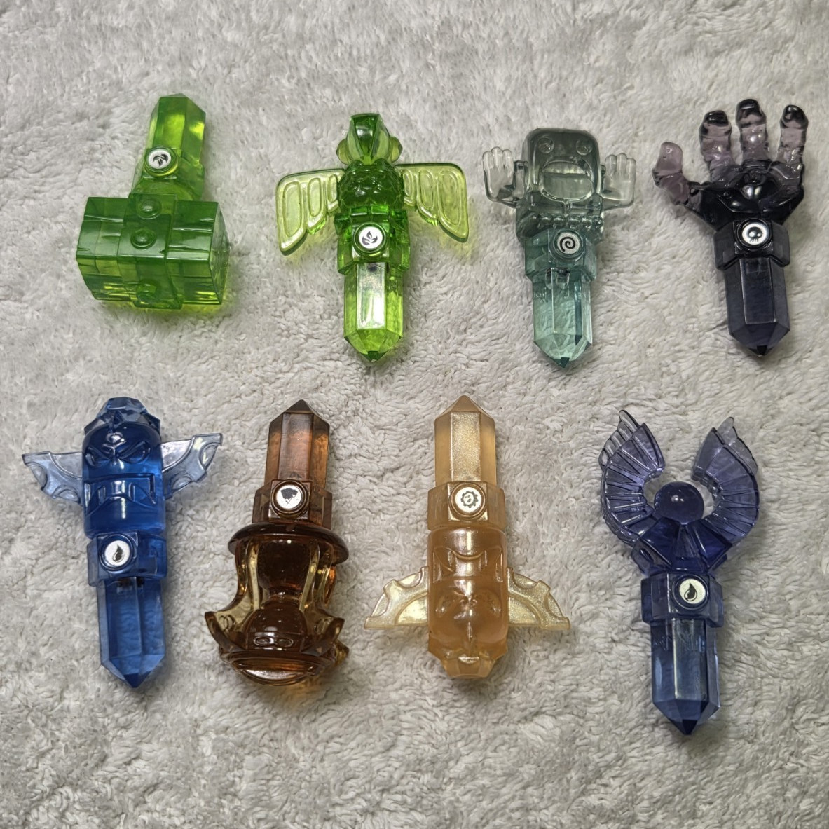 Skylanders Trap Team Crystal Traps Lot of 8 Multicolor Game Pieces E3143A