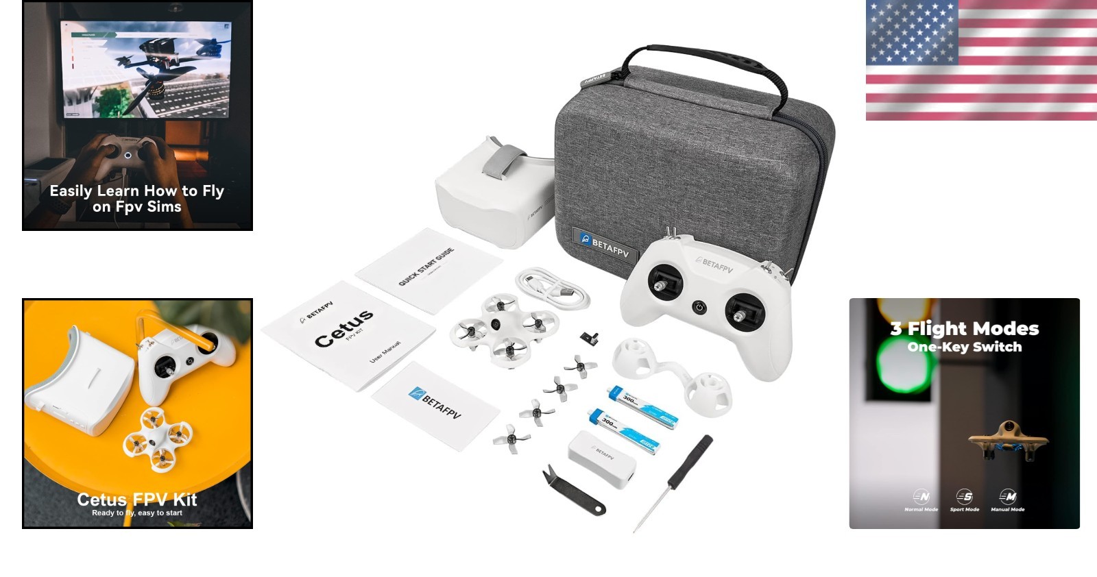 Cetus FPV Drone Kit with LiteRadio 2 SE Transmitter