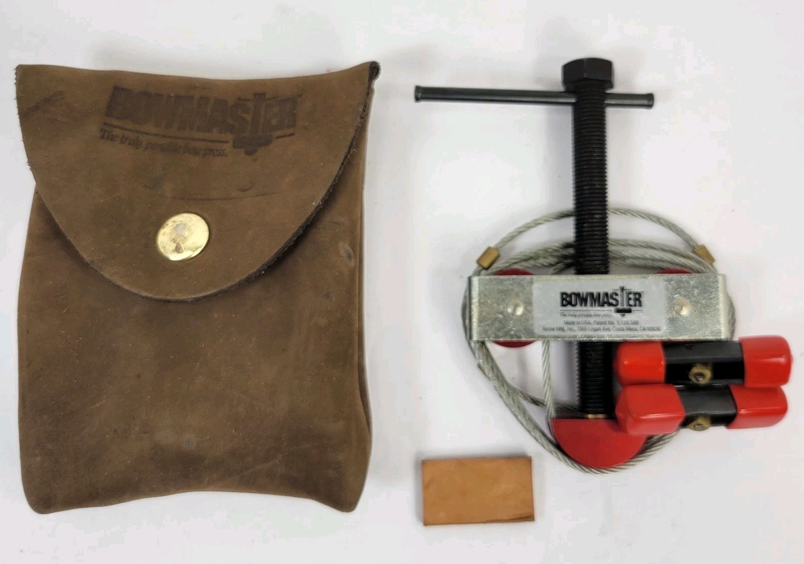 Bowmaster Portable Compound Bow Press USA Made Archery Tuning Tool with Pouch