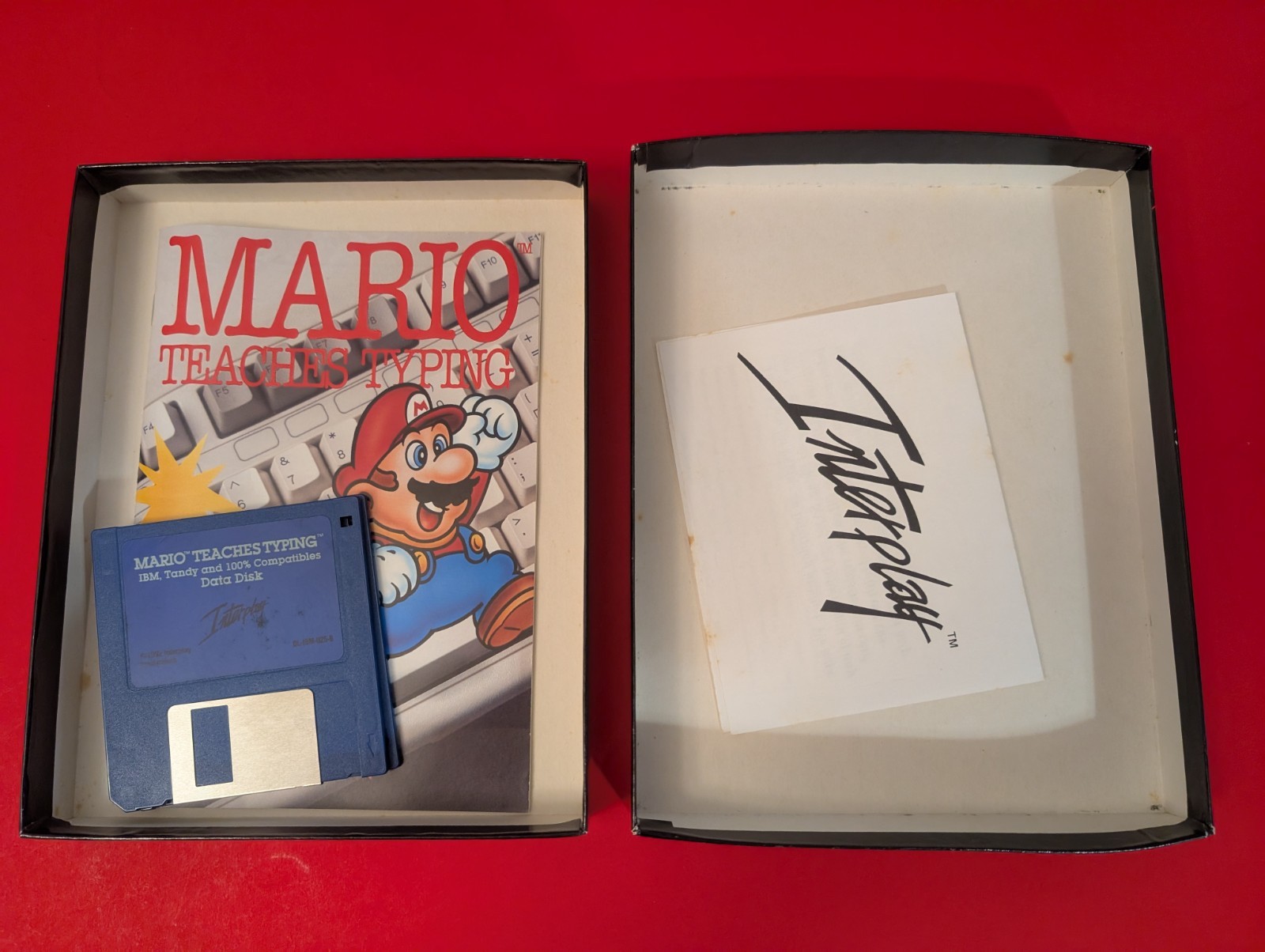 Mario Teaches Typing - 1992 Interplay - PC Tandy 1990s Vtg Computer Game - *Read