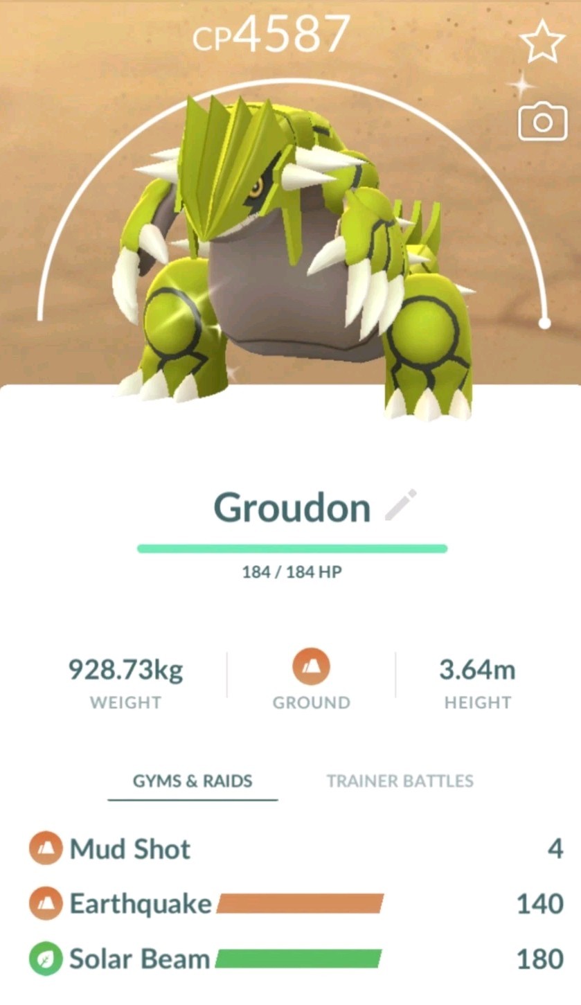Shiny Groudon Level 50 & 3 Moves | Tradė 20k or 1 Million | Pokémon Gó