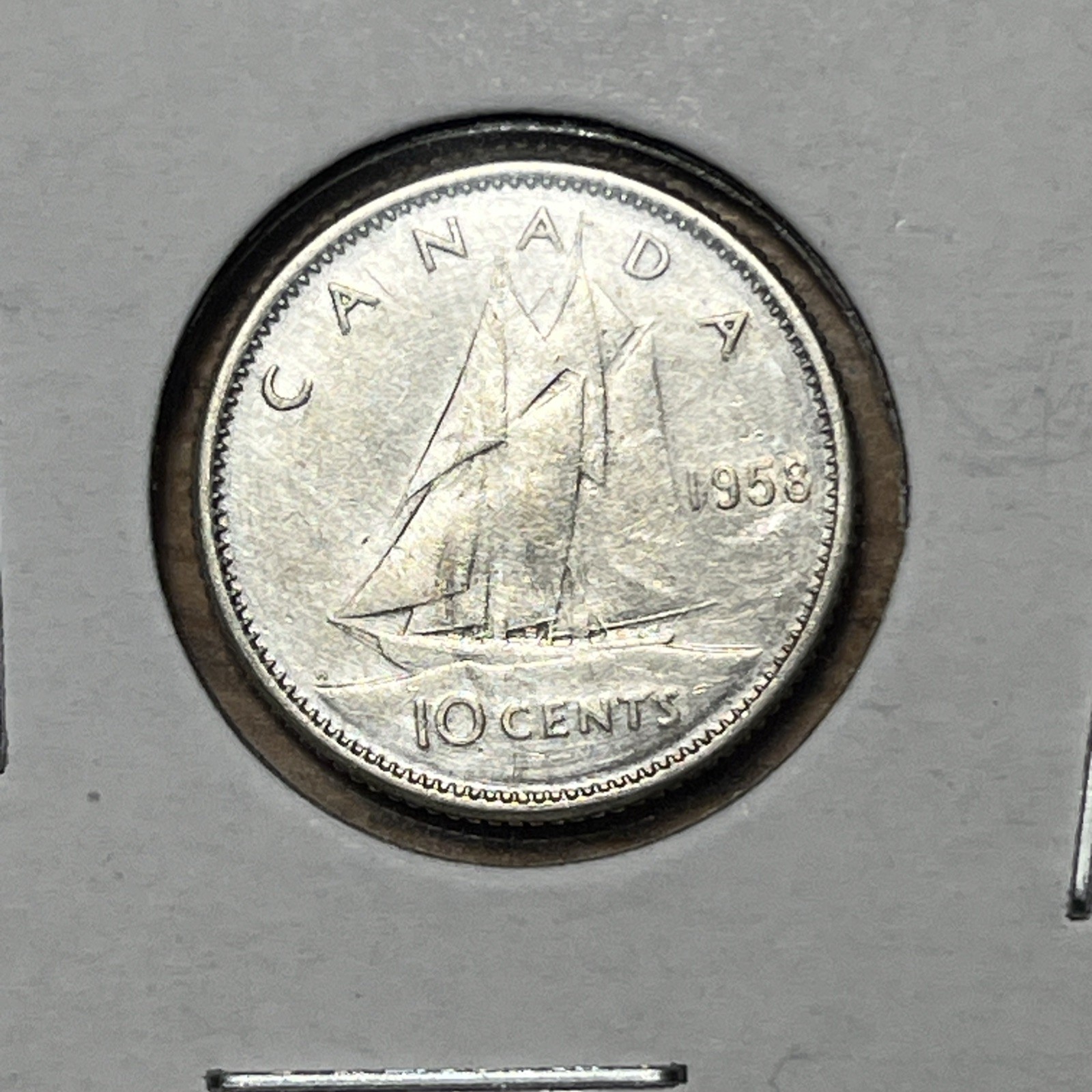 Silver Canada Dime 1958