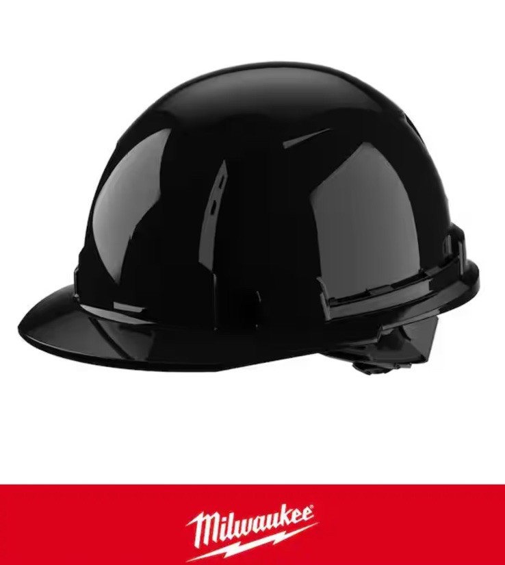Milwaukee Tool 48-73-1210 Bolt Black Front Brim Vented Hard Hat W/4Pt