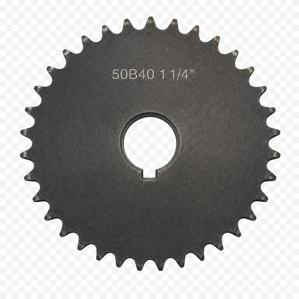 #50 Roller Chain Gear Sprocket B Type 1 1/4" Bore 40 Tooth 1/4" Keyway 50B40