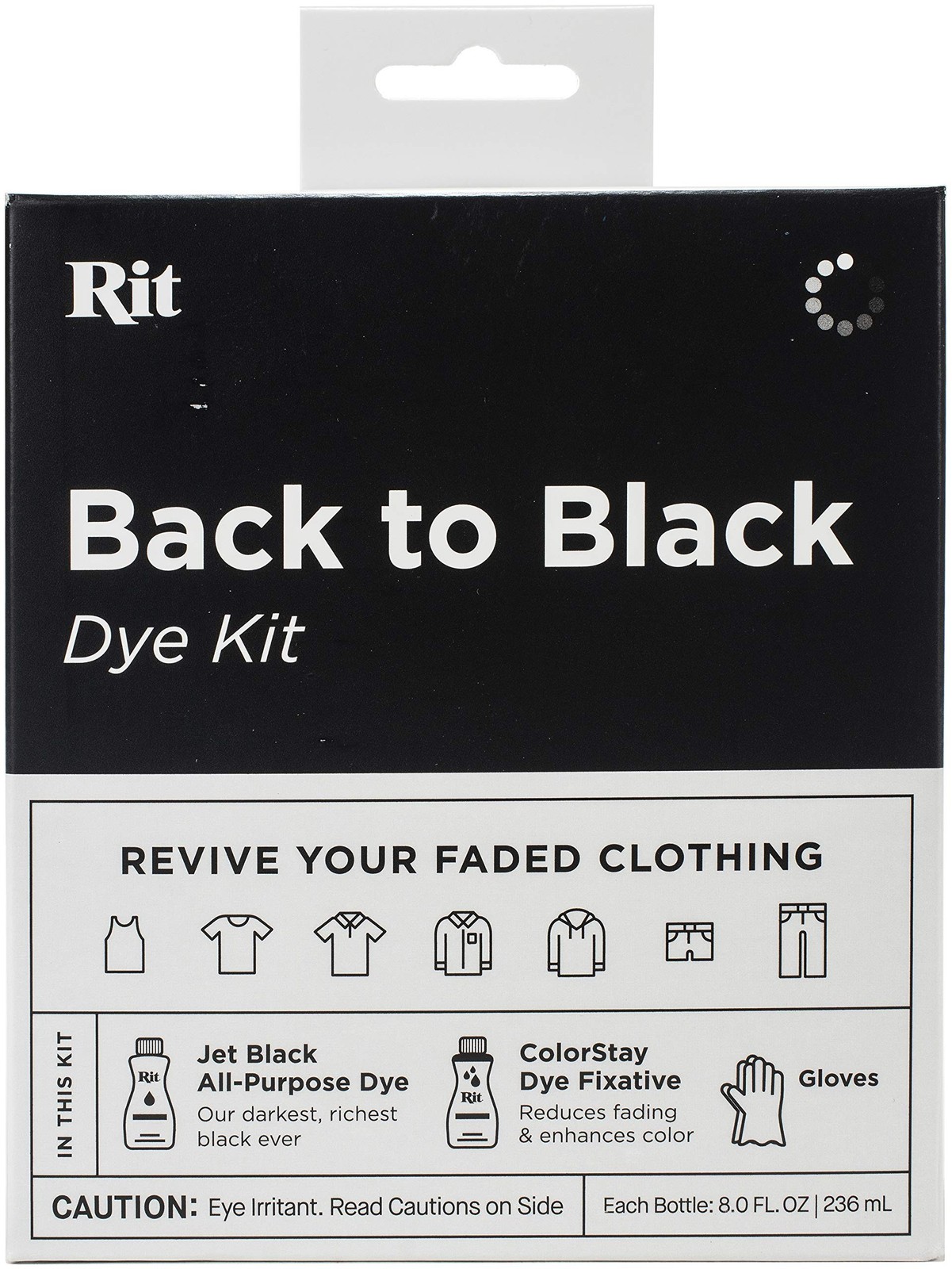 Clothing Dye Kit Restore Faded Fabrics to Jet Black NEW