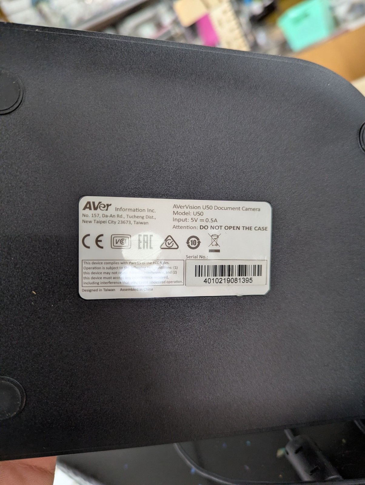 AVerVision U50 USB Document Camera With LED Light & Autofocus untested