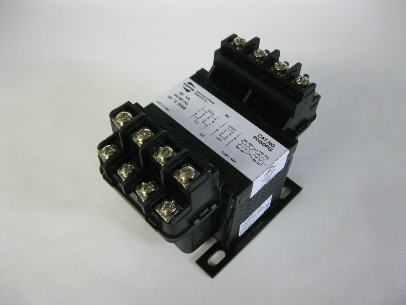 HPS PH50PG 50 VA CONTROL TRANSFORMER 120/240 VAC Pri X 12/24 VAC Sec