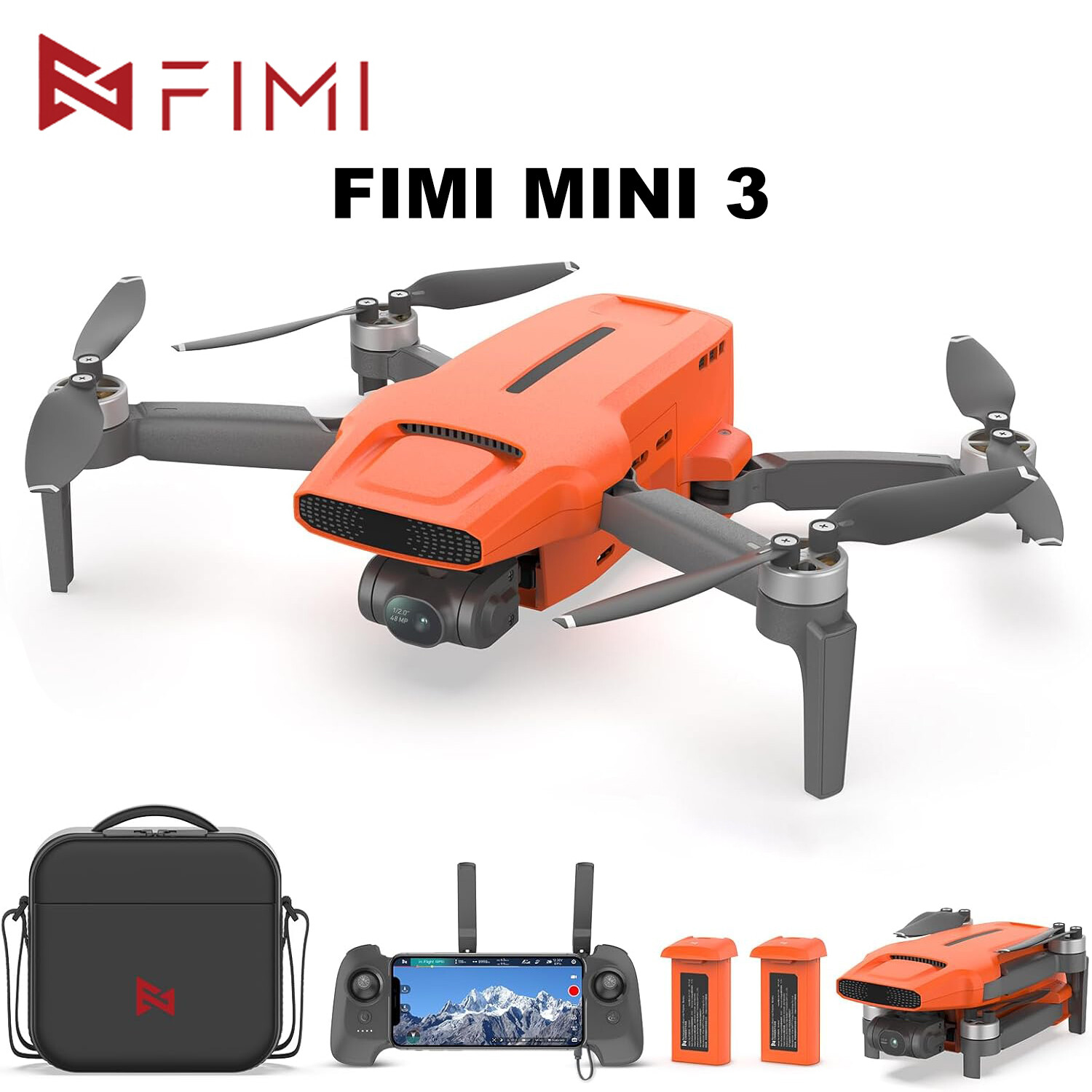 FIMI Mini 3 Mini3 Camera GPS Drone 3-Axis Gimbal Quadcopter 64-Min Flight Time