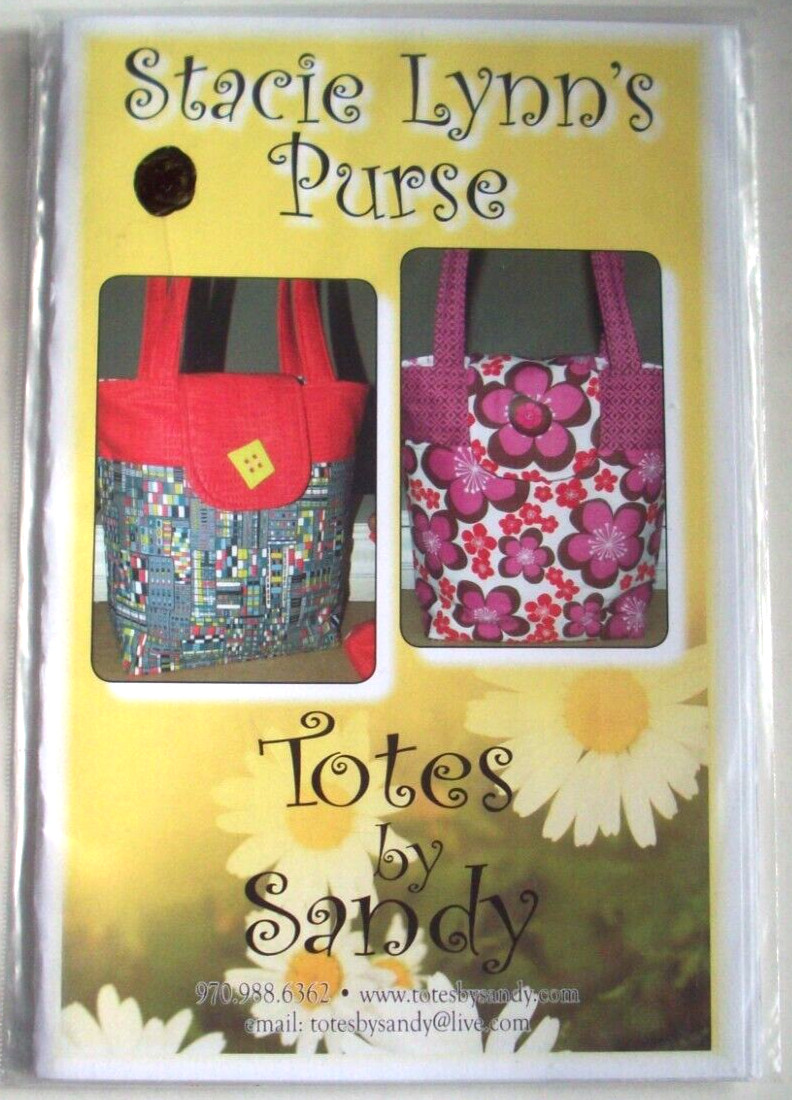 Totes handbags purse bag craft pattern UNCUT