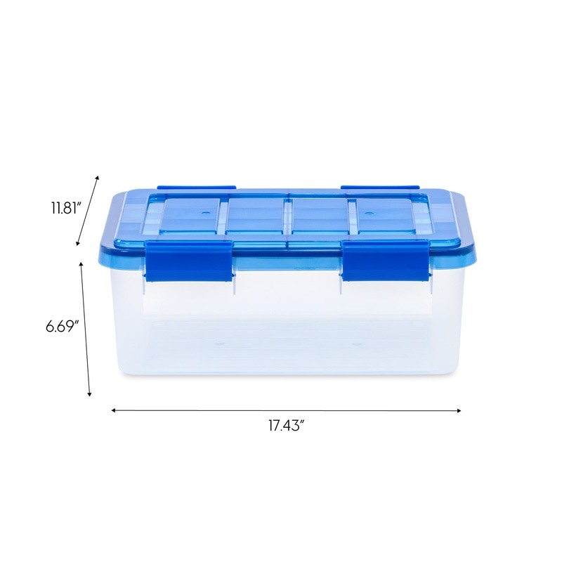 Airtight Clear Storage Bins W/ Lids Stackable Heavy Duty Organizing Totes New
