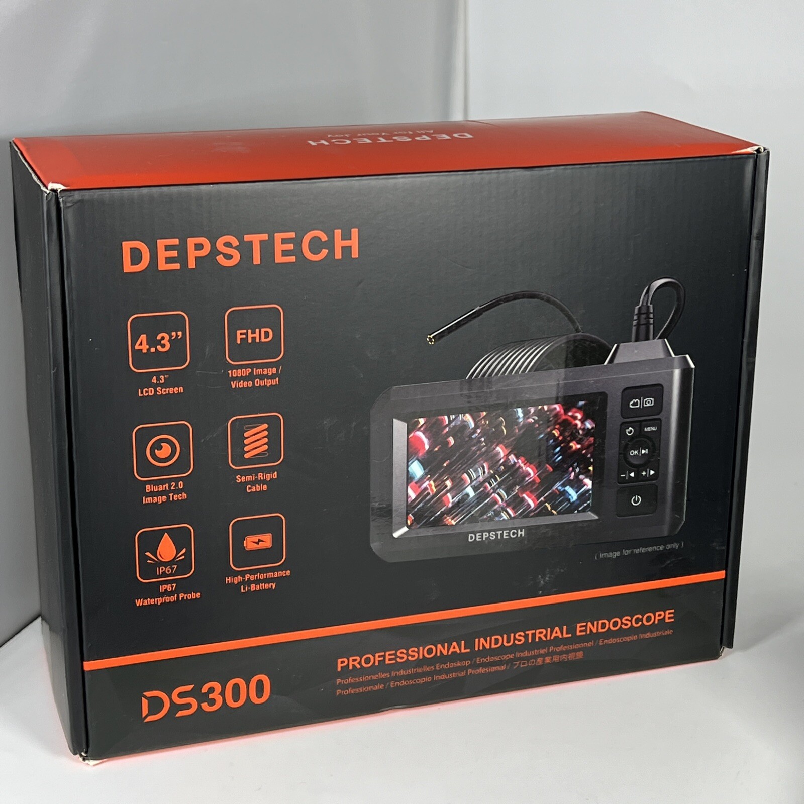 Depstech DS300 Black 4.3 Inch 1080p Industrial Endoscope Inspection Camera