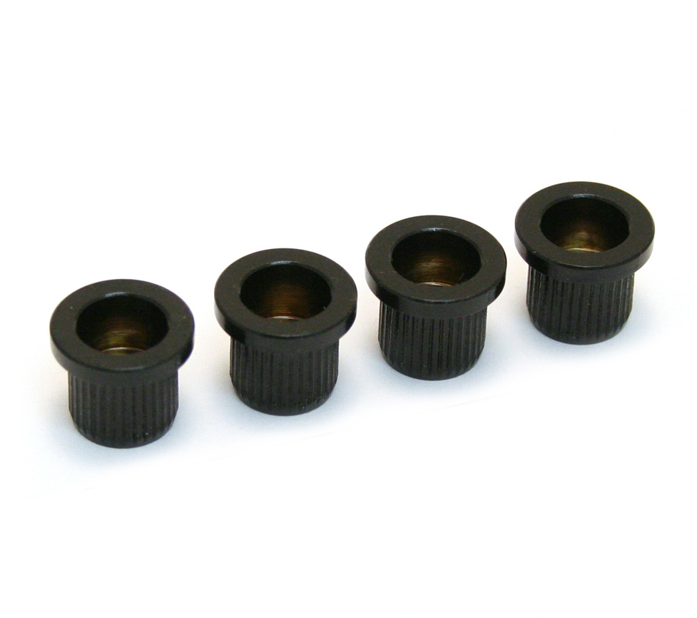(4) Gotoh Black TLB-2 3/8" Bass String Anchor Body Ferrules AP-0287-003
