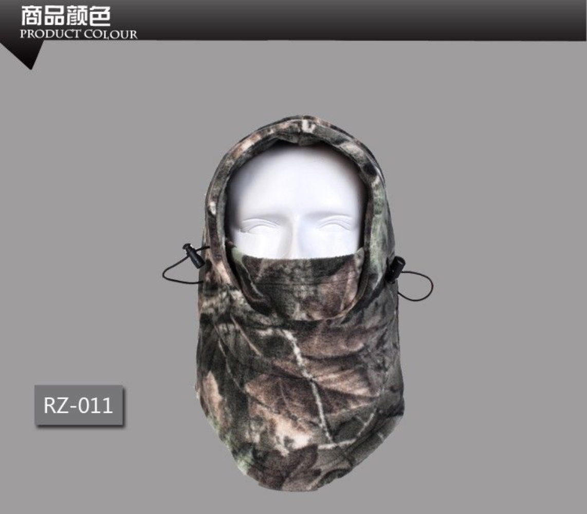 Balaclava Ski Full Face Mask Camo Fleece Neck Gaiter Hood Adjustable Hunting Hat