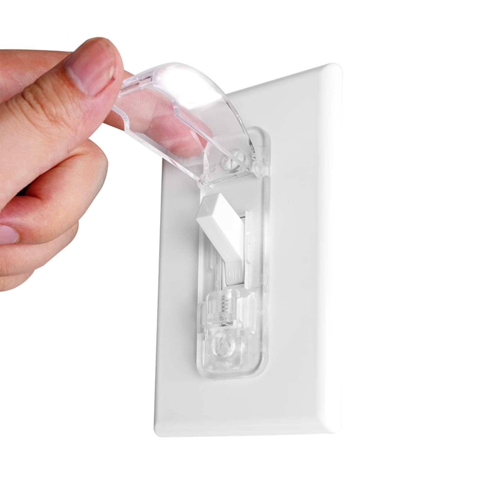 Child Proof Light Switch Guard Covers - 4 Pack, Clear Wall Switch Protectors