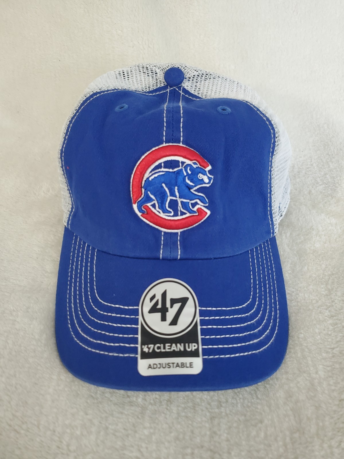 MLB CHICAGO CUBS '47 TRAWLER MESH CLEAN UP SNAPBACK MENS HAT BLUE WHITE NEW