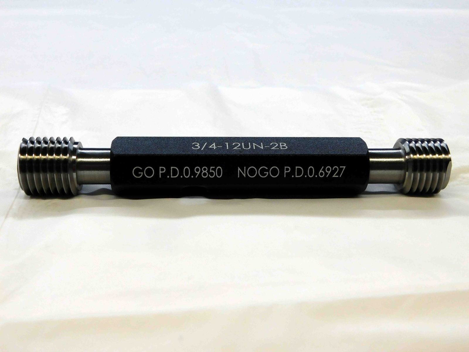 NEW 3/4 12 UN 2B THREAD PLUG GAGE .750 GO NO GO P.D.'S = .6959 & .7031 TOOLING