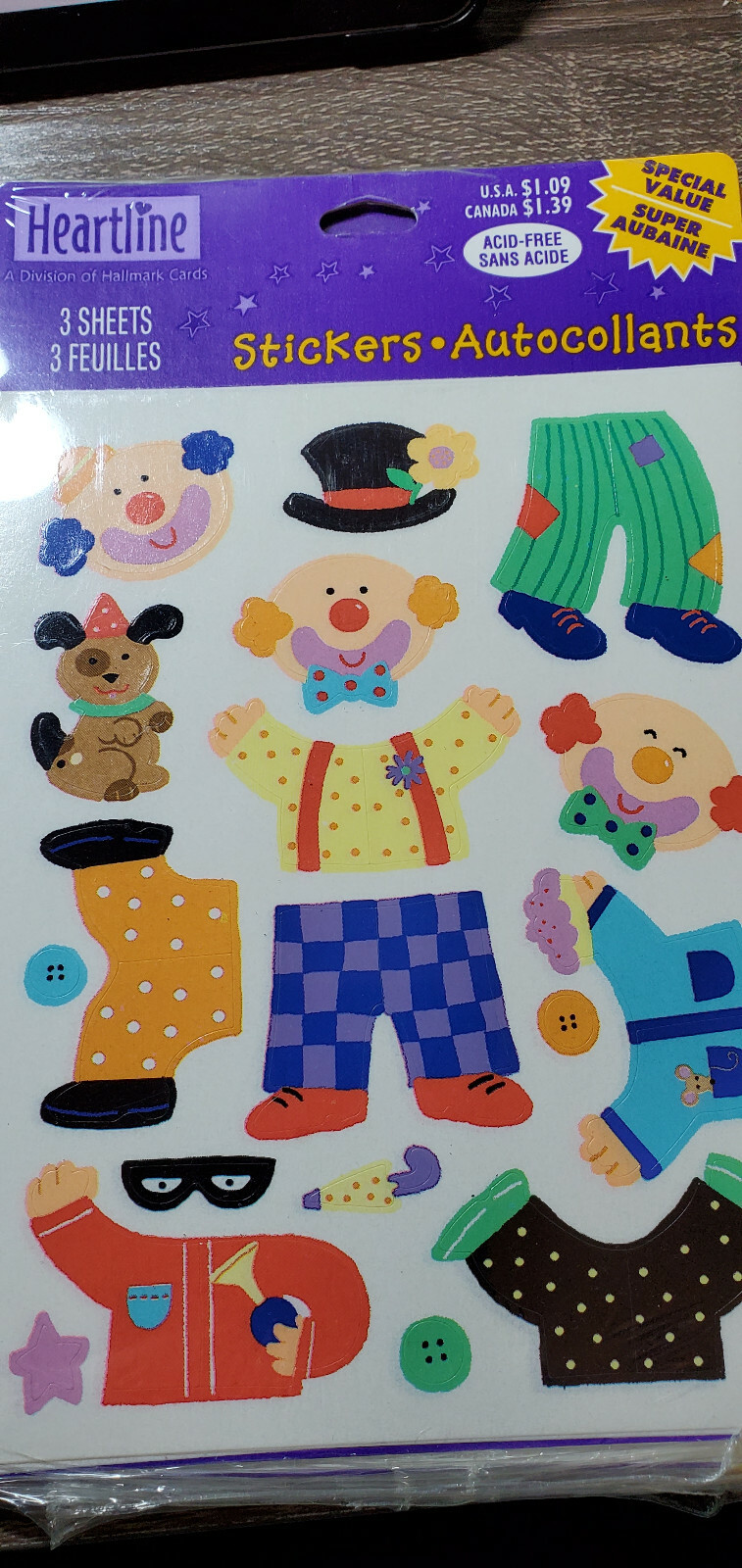 Vintage Reward Stickers Heartline by Hallmark  3 Sheets Per Pack - Acid Free