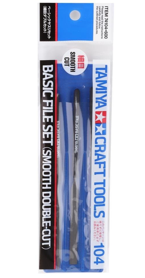 Tamiya 74104 Basic File Set | Smooth Double-Cut | Rubber Grips| 3pk | $5 Offer