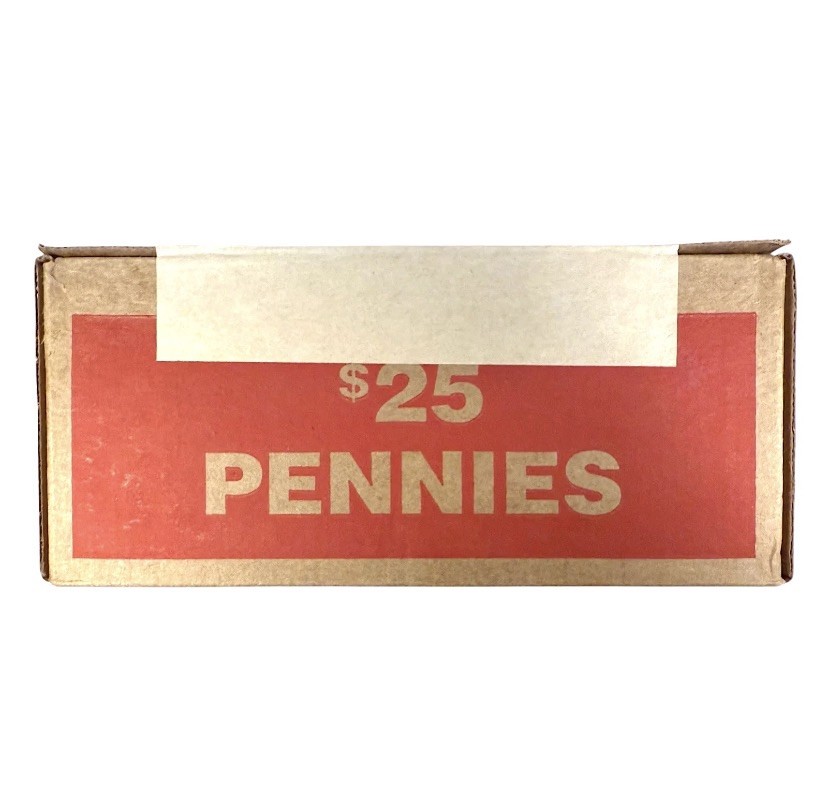 🔥BANK SEALED Penny Box - 50 Full Rolls (2500 Pennies) UNSEARCHED Estate !