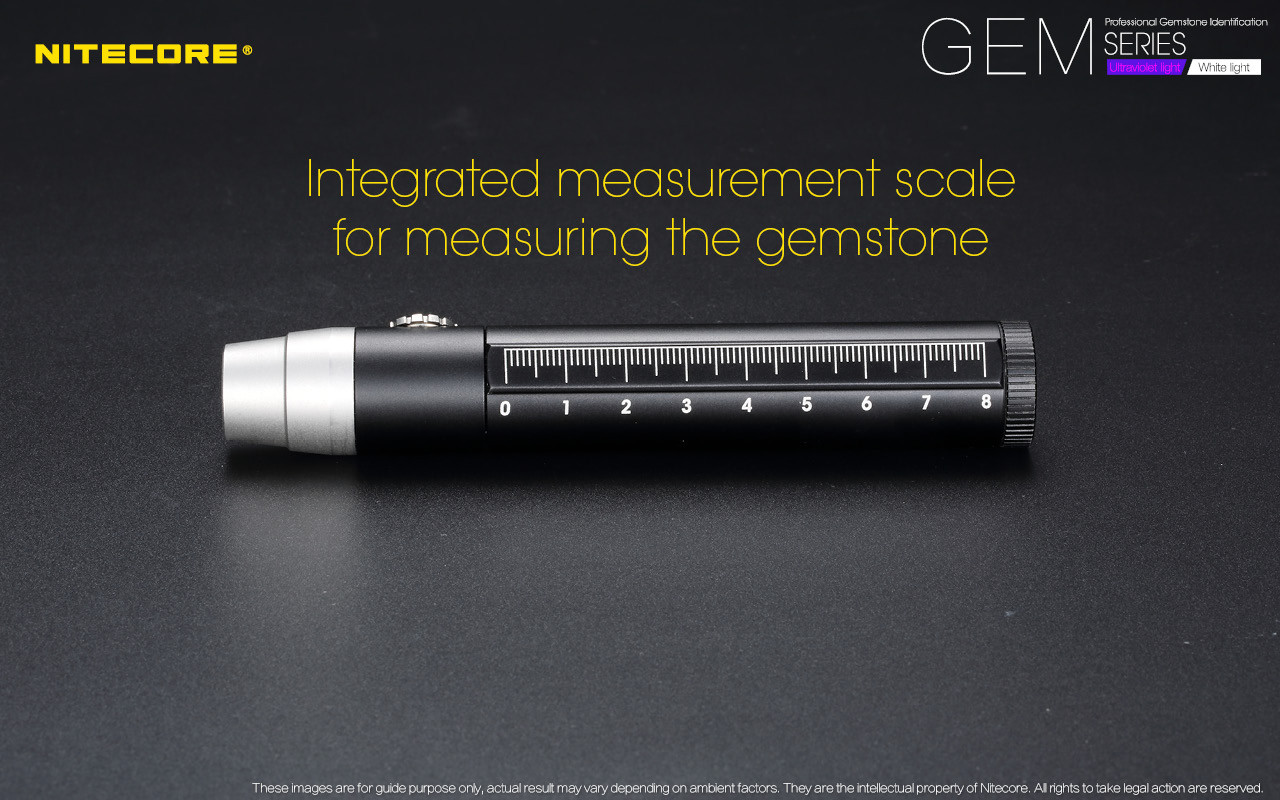 Nitcore GEM10UV GEM IDENTIFICATION Flashlight w/NL183 Battery + UM10 Charger