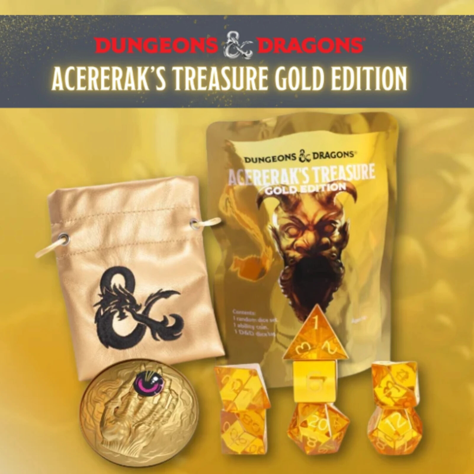 Dungeons & Dragons Acererak's Treasure Packs: Gold Edition, 1x Random Pack
