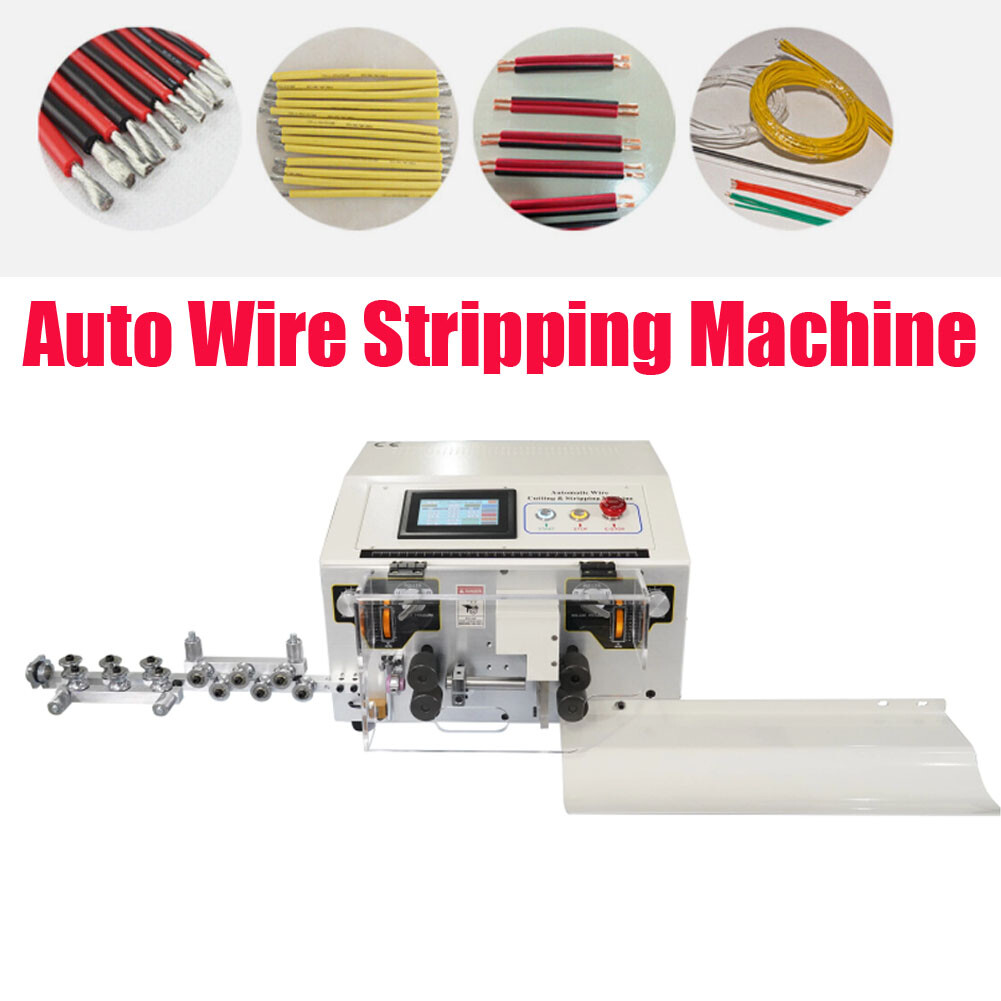 Auto cable stripper termination flat wire cutting stripping twisting machine