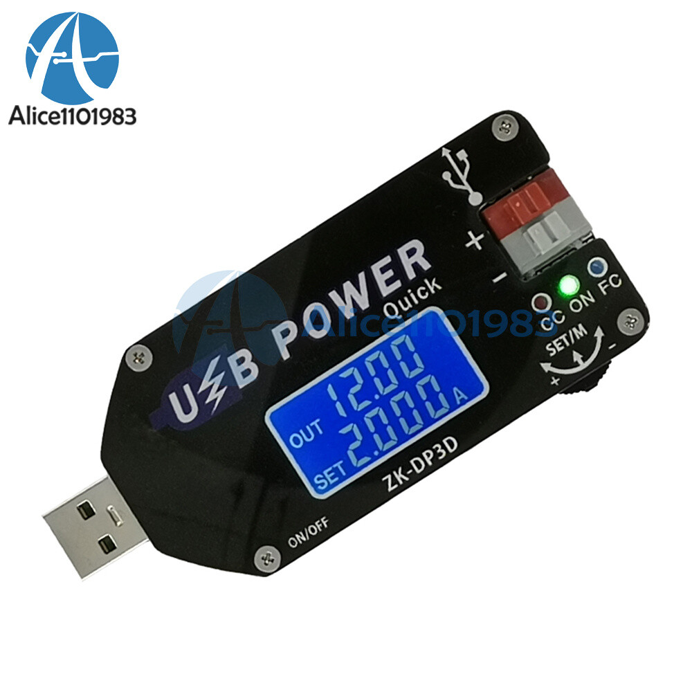 Digital Control USB Adjustable Power Supply Module CC CV Speed Controller 2A 15W
