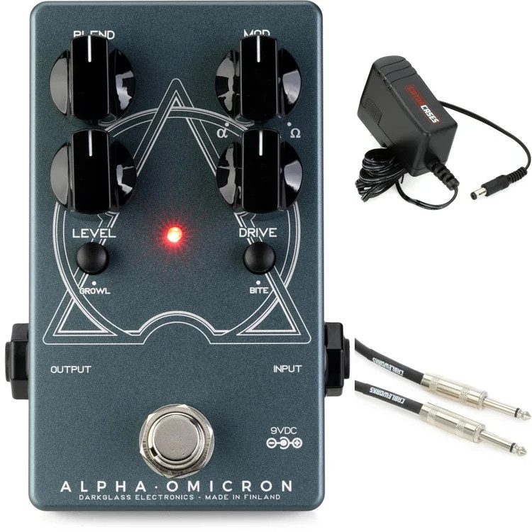 Darkglass Alpha Omicron Bass Preamp/OD Pedal with Power Supply and Cable