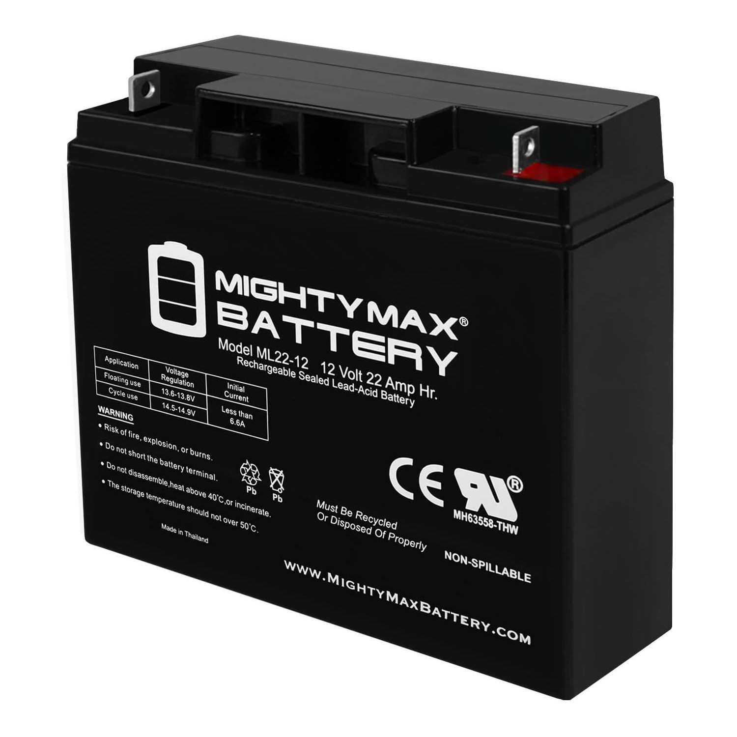 Mighty Max 12V 22AH SLA Battery Replacement for Matco Tools PS2200JS JumpStarter
