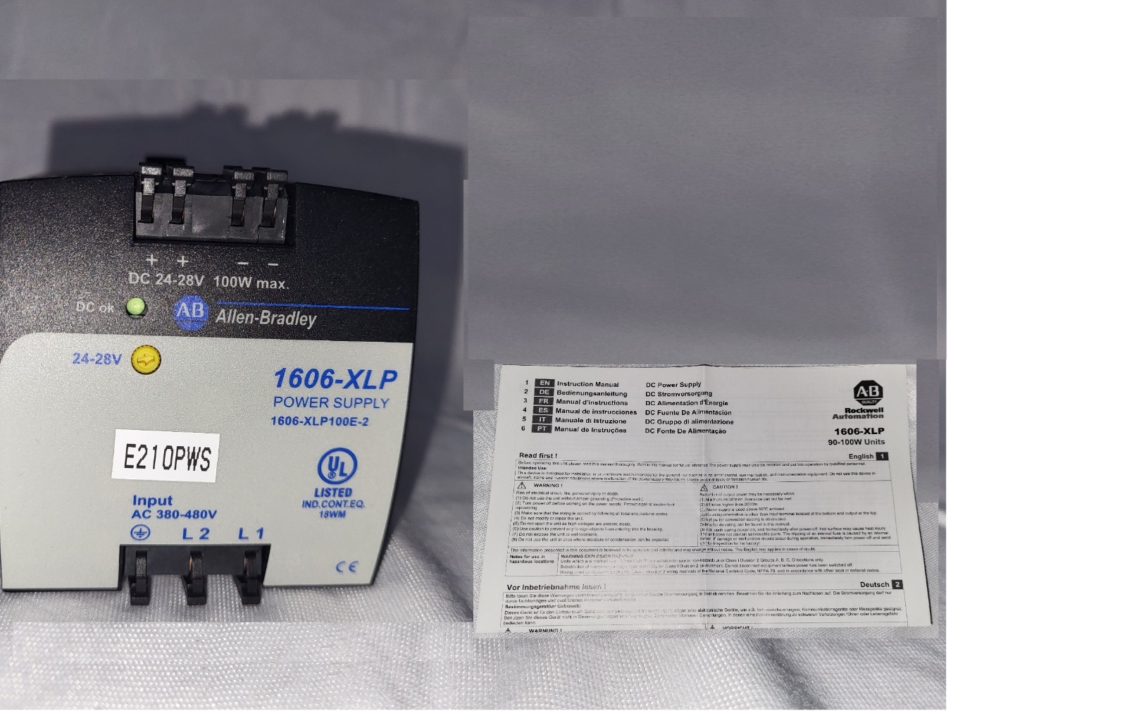 Allen Bradley 1606-XLP Power Supply   1606-XLP100E-2  Ser A