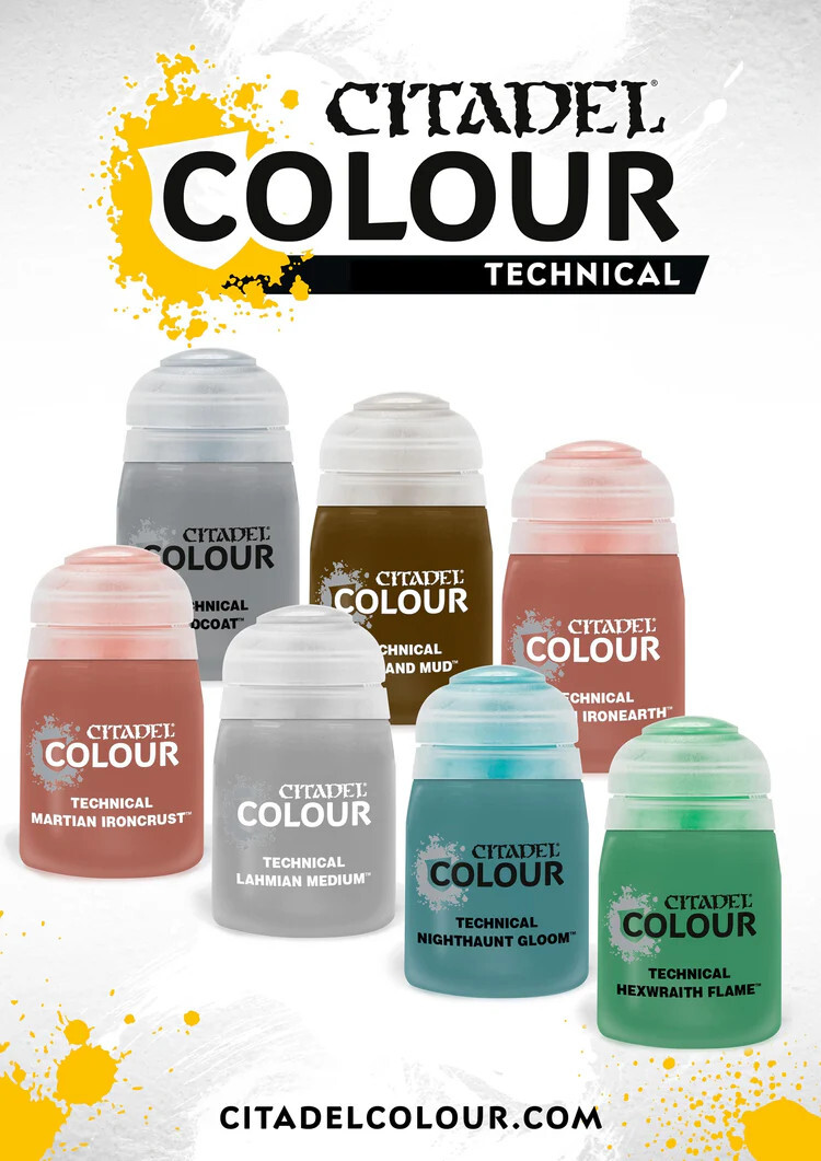 Citadel Technical Paint Pot 12ml/24ml - Games Workshop - Warhammer - All Colors!