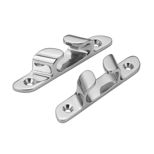 Marine Heavy Duty, Bright Polish 316 Stainless Steel 4-3/4" Bow Chocks Pair