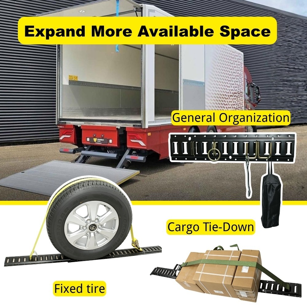 4PK 5' E Track Rails Tie-Down Kit for Enclosed Cargo Trailer Thickened Version