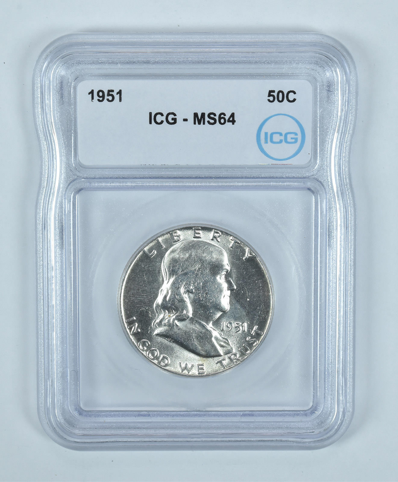 1951 Franklin Half Dollar MS64 ICG