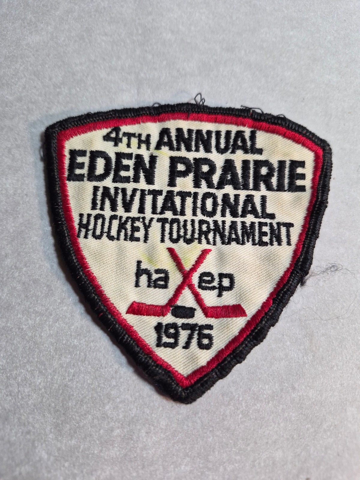 1976 Hockey Tournament Patch 4th Annual Eden Prairie Invitational