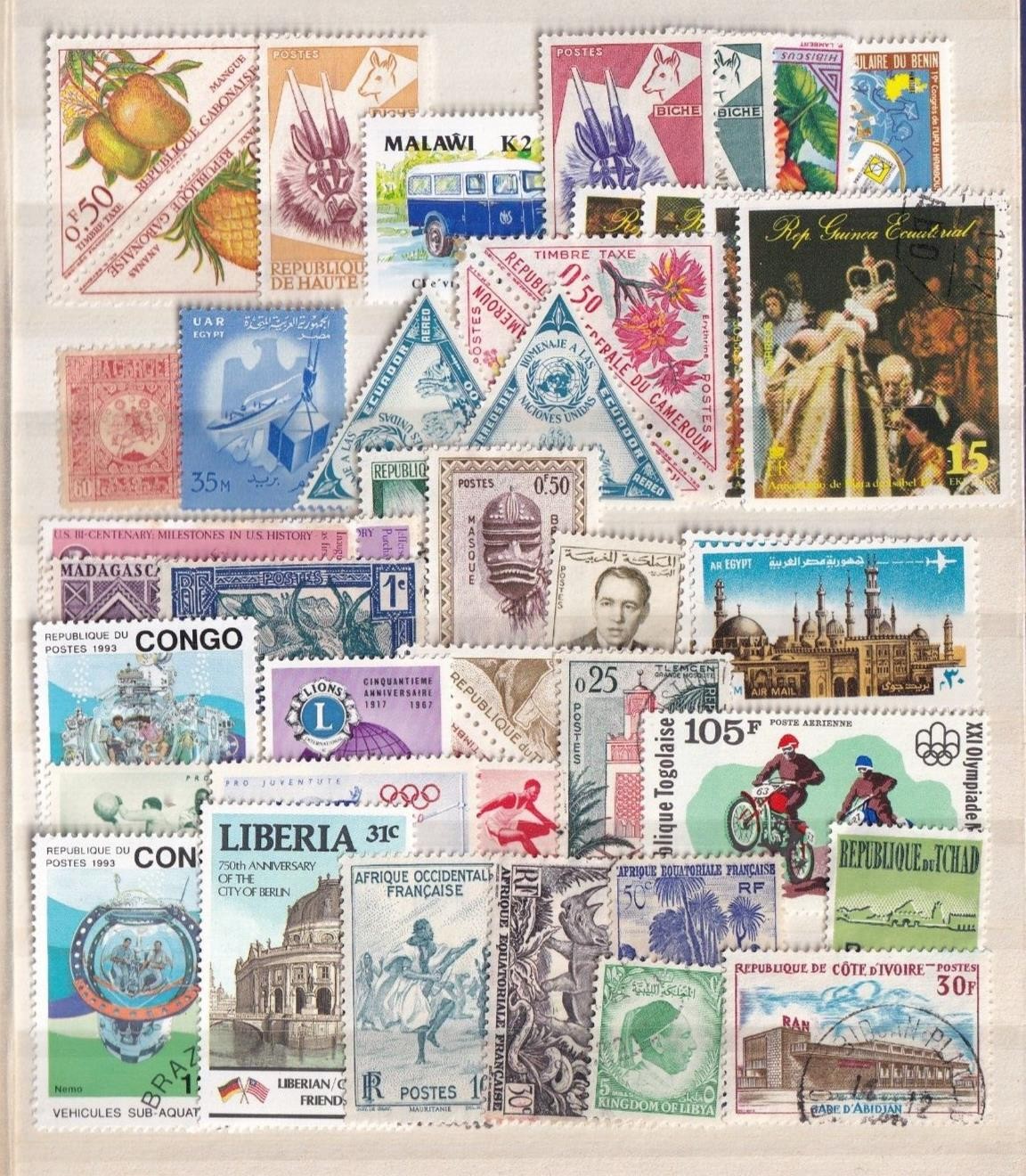 SA18b Africa, selection of used stamps