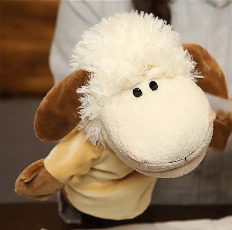 Sheep Goat Puppet Plush Toy 10" Soft Stuffed Animal Doll Kids Birthday Gift