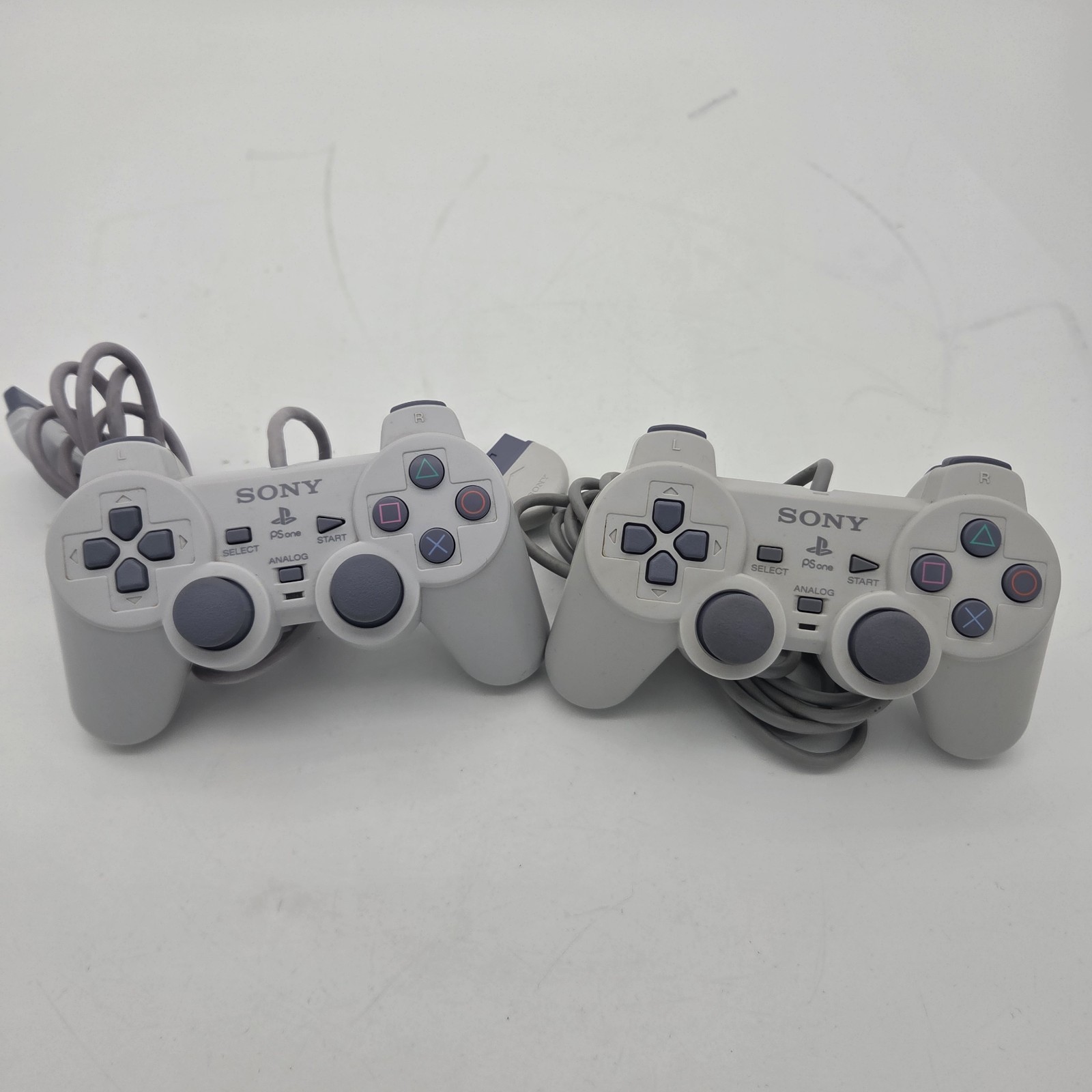 Sony PlayStation One PS1 SCPH-110 DualShock Analog Controller OEM Lot Of 2 - EUC